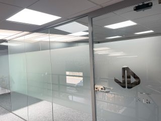 JD Fashion (Nelson, Lancashire): Glass Office Partitions With Window Film