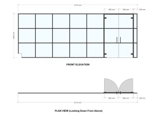 JMK Clothing (Kings Cross, London): T-Bar Aluminium Black Framed Warehouse Glass Wall and Doors