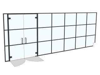 JMK Clothing (Kings Cross, London): T-Bar Aluminium Black Framed Warehouse Glass Wall and Doors
