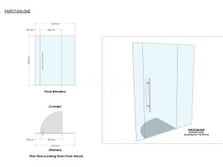 Residential Project (Wigan, Lancashire): Frameless Glass Room Dividing Screen With Door