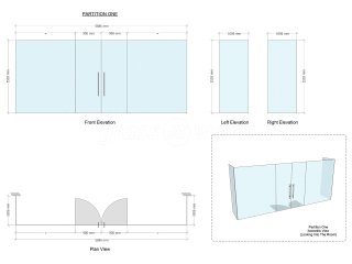 Kyan (Guildford, Surrey): Glazed Room Partition With Frameless Glass Double Doors