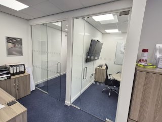 LPL Construction Services (Wythenshawe, Manchester): Glass Office Doors and Side Panels