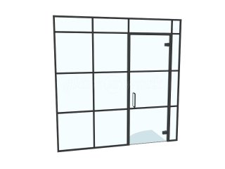 Latus Health (Hull, East Riding of Yorkshire): T-Bar Metal Banded Glass Office Partitions