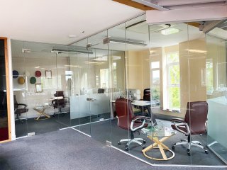 Leith Planning Group (Kirkham, Lancashire): Toughened Glass Office Installation
