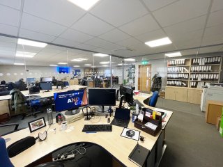 Lenze Limited (Bedford, Bedfordshire): Glass Office Partition Corner Room With Soundproofing