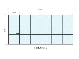 Uniform Communications (Liverpool, Merseyside): Black Slimline T-Bar Industrial-Style Glass Partition [Steel Frame Alternative]