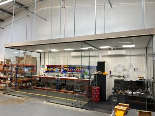 Lowry Lighting Solutions (Wellingborough, Northamptonshire): Warehouse Glass Partition Rooms