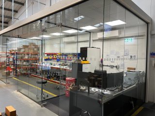 Lowry Lighting Solutions (Wellingborough, Northamptonshire): Warehouse Glass Partition Rooms