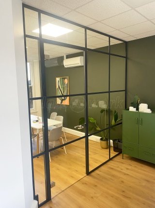 Millenial Developments (Fitzrovia, London): T-Bar Aluminium Black Framed Glass Walls and Doors