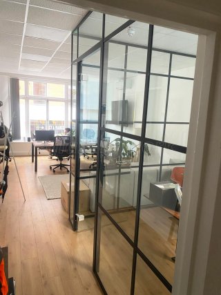 Millenial Developments (Fitzrovia, London): T-Bar Aluminium Black Framed Glass Walls and Doors