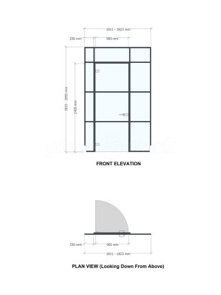 Millenial Developments (Fitzrovia, London): T-Bar Aluminium Black Framed Glass Walls and Doors