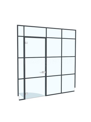 Millenial Developments (Fitzrovia, London): T-Bar Aluminium Black Framed Glass Walls and Doors