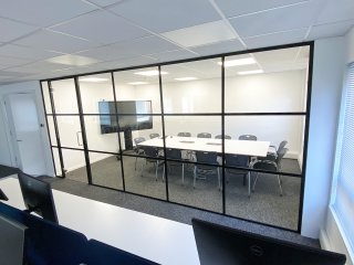 Mason Navarro Pledge (Hitchin, Hertfordshire): T-Bar Metal and Glass Office Partitions With Soundproofing