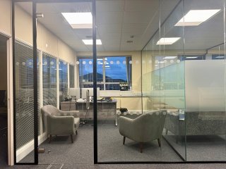 Midlands Care (Leicester, Leicestershire): Acoustic Glass Office Partitions Commercial Fit-out