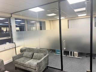 Midlands Care (Leicester, Leicestershire): Acoustic Glass Office Partitions Commercial Fit-out