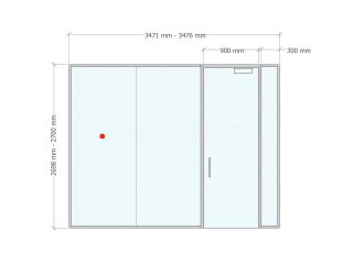 Monek (Lichfield, West Midlands): Toughened Glass Frameless Partition and Door