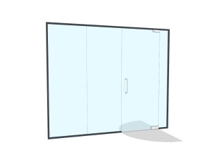 N G Decor (Leeds, West Yorkshire): Glass Office Frontage with Door