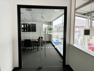 NK Motors [Kia Derby] (Derby, Derbyshire): Car Showroom and Glass Office Partitions