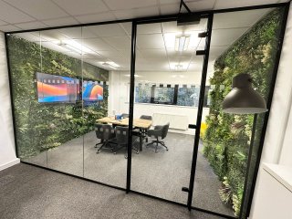 No Fuss IT (Rochdale, Lancashire): Glass Partition For a Living Wall Office