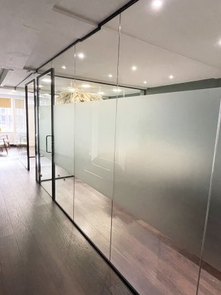Nowell Meller Solicitors (Stafford, Staffordshire): Glass Office Partition With Soundproof Glazing