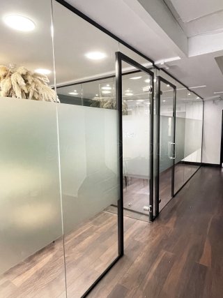 Nowell Meller Solicitors (Stafford, Staffordshire): Glass Office Partition With Soundproof Glazing