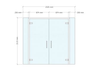 Doncaster Royal Infirmary (Doncaster, South Yorkshire): Frameless Glass Double Doors To Form Cubicles In The New A&E Wing