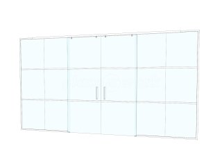 Office Twelve (Wilmslow, Cheshire): White T-Bar Panelled Glass Office Partition With Sliding Doors