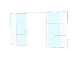 Office Twelve (Wilmslow, Cheshire): White T-Bar Panelled Glass Office Partition With Sliding Doors