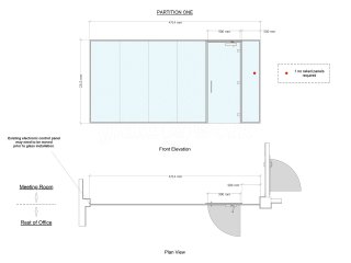 OnePlan Business Solutions (Ormskirk, Lancashire): Acoustic Glass Office Partitioning With Bespoke Film Design