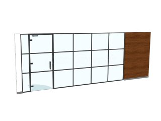 Pharoah Fencing (Chelmsford, Essex): T-Bar Aluminium Banded Glass Partitioning