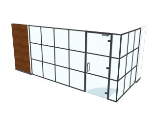 Pharoah Fencing (Chelmsford, Essex): T-Bar Aluminium Banded Glass Partitioning