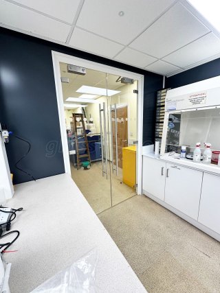 Polymer Systems Technology (High Wycombe, Buckinghamshire): Toughened Glass Double Doors