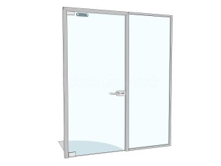 Portal Security (Cumbernauld, Scotland): Glass Door and Glazed Side Panel