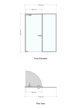Portal Security (Cumbernauld, Scotland): Glass Door and Glazed Side Panel