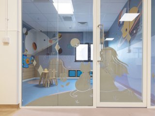 R and B Decorators and Refurbishment (Stevenage, Hertfordshire): Acoustic Glass Partition With Framed Doorleaf