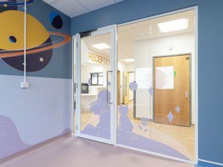 R and B Decorators and Refurbishment (Stevenage, Hertfordshire): Acoustic Glass Partition With Framed Doorleaf
