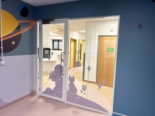 R and B Decorators and Refurbishment (Stevenage, Hertfordshire): Acoustic Glass Partition With Framed Doorleaf
