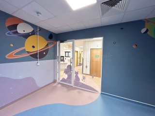 R and B Decorators and Refurbishment (Stevenage, Hertfordshire): Acoustic Glass Partition With Framed Doorleaf