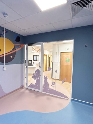 R and B Decorators and Refurbishment (Stevenage, Hertfordshire): Acoustic Glass Partition With Framed Doorleaf