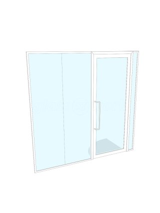 R and B Decorators and Refurbishment (Stevenage, Hertfordshire): Acoustic Glass Partition With Framed Doorleaf