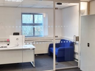 Rainbow Care Solutions (Wavertree, Merseyside): Glass Office Screens With Glazed Doors