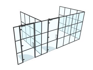 Remedian IT Solutions (Oldham, Greater Manchester): Acoustic T-Bar Banded Glass Corner Rooms