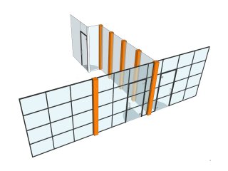 Restyle Systems (Bracknell, Berkshire): T-Bar Black Metal and Glass Framed Office Partitioning