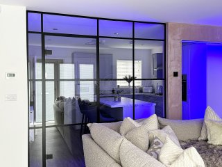 Rowland Remedial (Littleborough, Greater Manchester): T-Bar Aluminium Banded Glass Partition