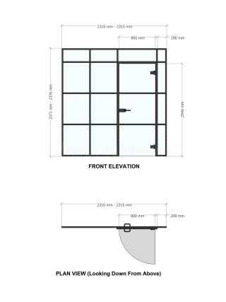 Rowland Remedial (Littleborough, Greater Manchester): T-Bar Aluminium Banded Glass Partition