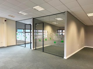 Roy Hatfield (Rotherham, South Yorkshire): Acoustic Glass Office Fronts With Window Film
