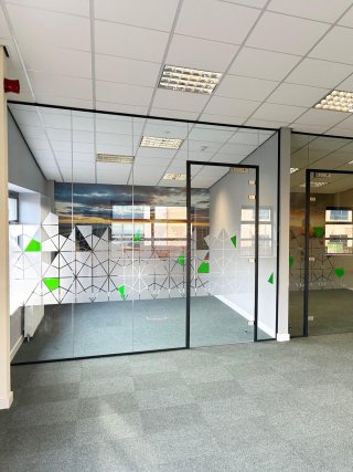 Roy Hatfield (Rotherham, South Yorkshire): Acoustic Glass Office Fronts With Window Film