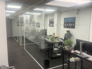 Seeclear Services Group (Stratford-upon-Avon, Warwickshire): Acoustic Glass Office Partitions With Doors