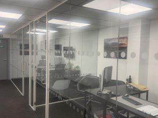 Seeclear Services Group (Stratford-upon-Avon, Warwickshire): Acoustic Glass Office Partitions With Doors