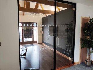 Senses Web Solutions (Stourbridge, West Midlands): Glass Office Partition Door and Side Panel